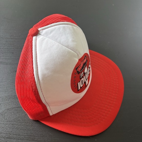 Vtg Payless Cashways Building Materials SnapBack Trucker Hat OSFM Iowa #1 Red